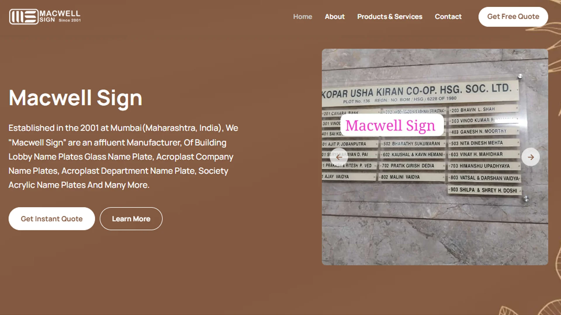 Macwell Sign
